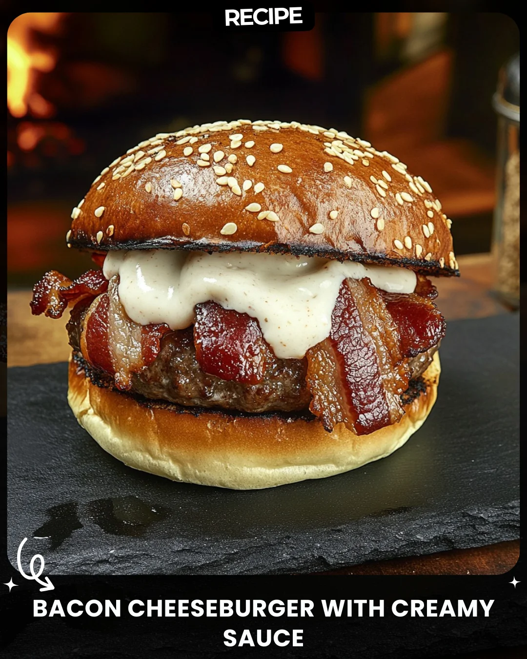 Bacon Cheeseburger with Creamy Sauce
