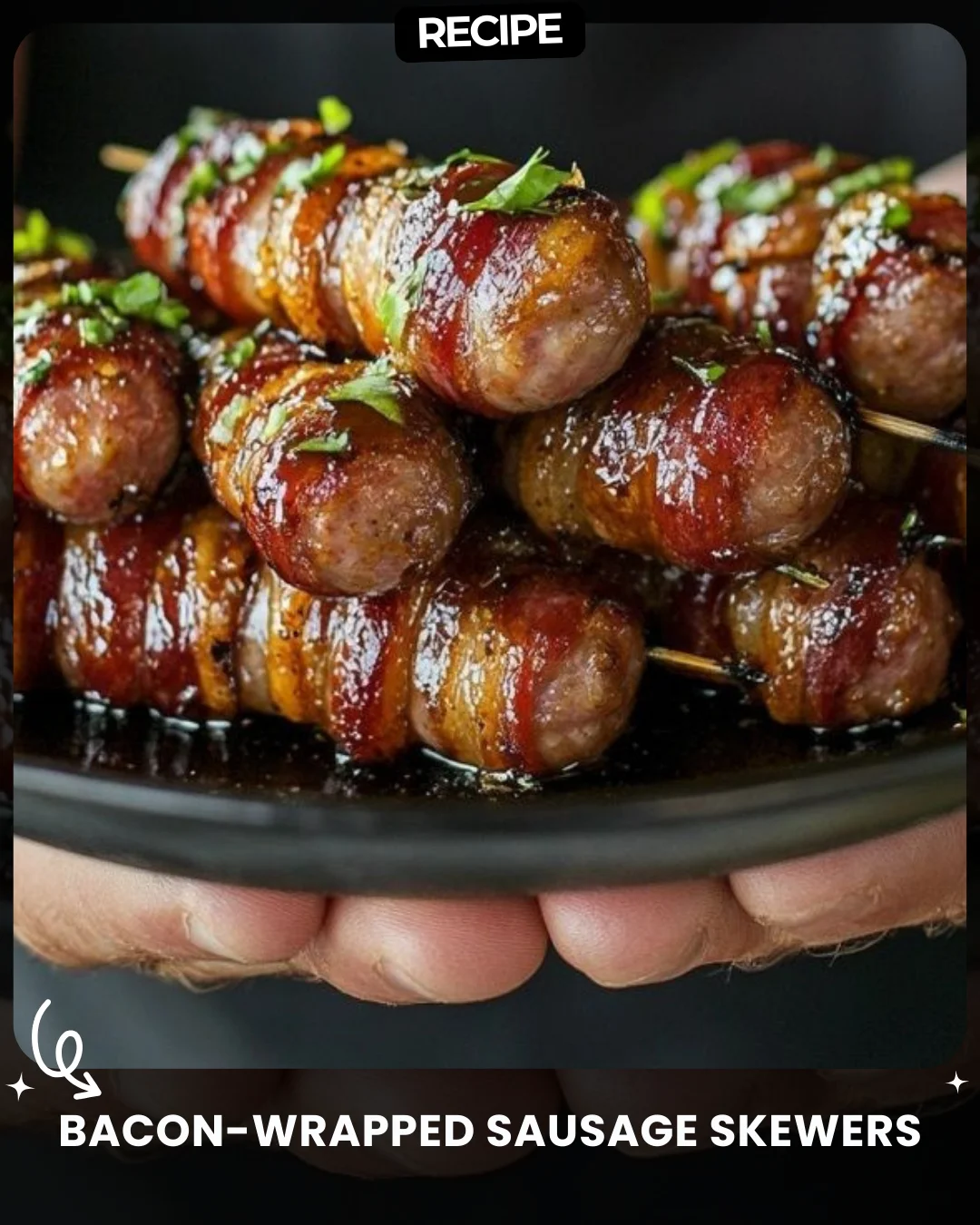 Bacon-Wrapped Sausage Skewers