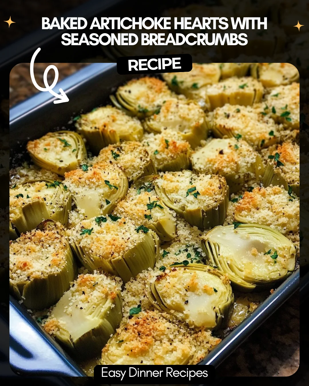 Baked Artichoke Hearts with Seasoned Breadcrumbs