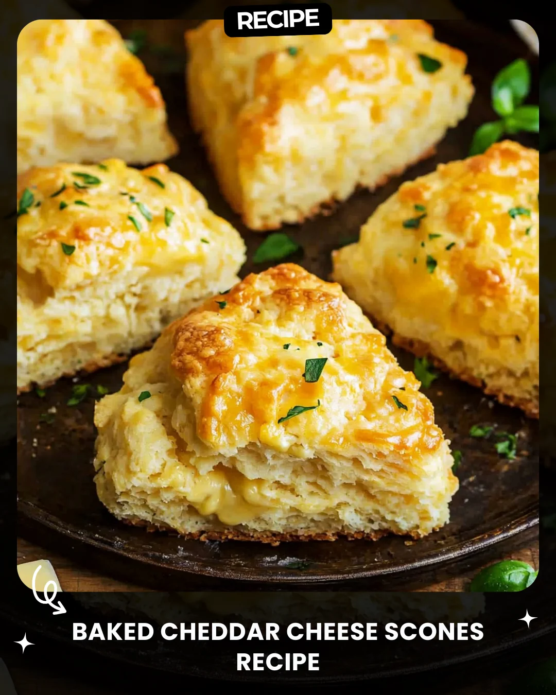 Baked Cheddar Cheese Scones Recipe