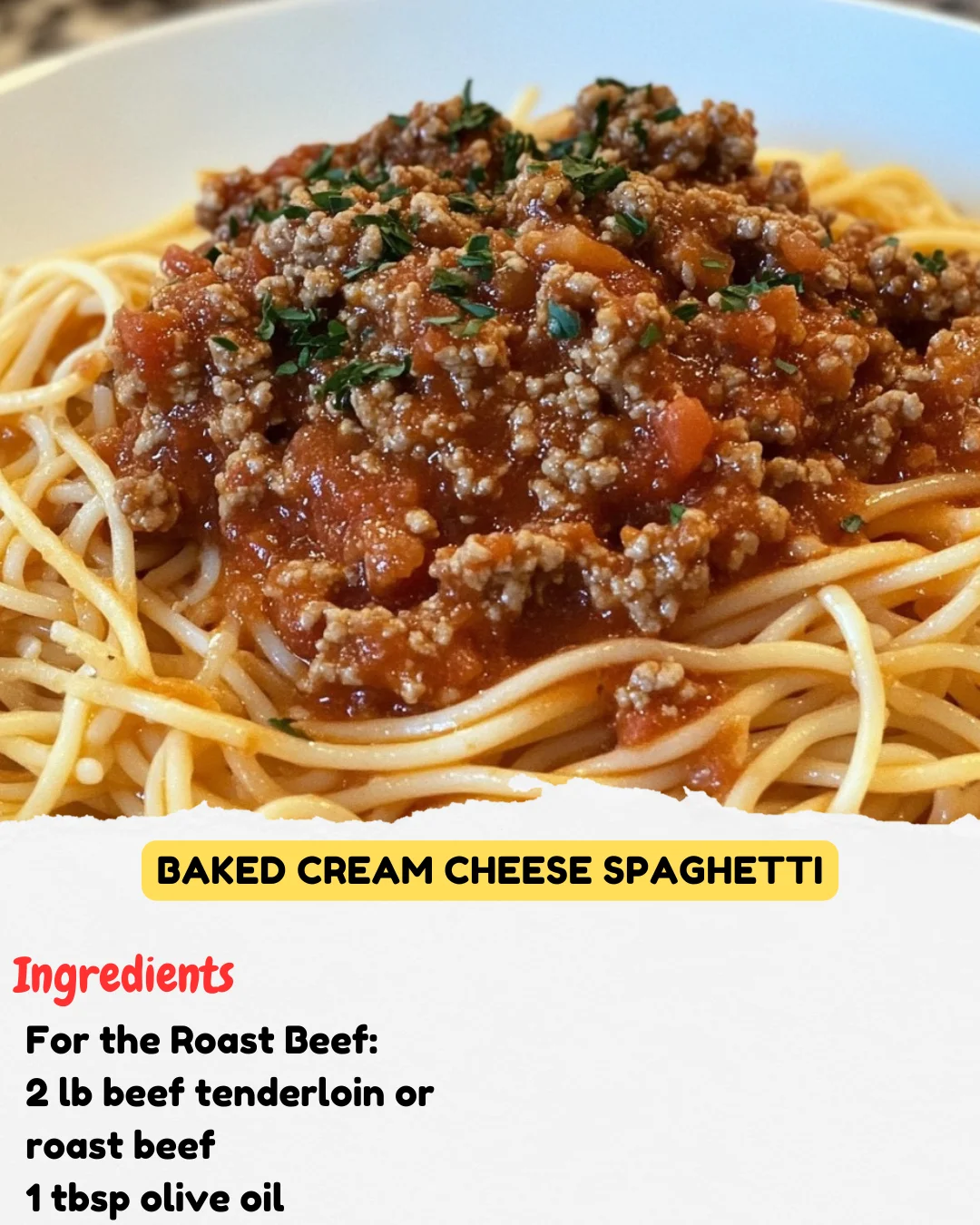 Baked Cream Cheese Spaghetti