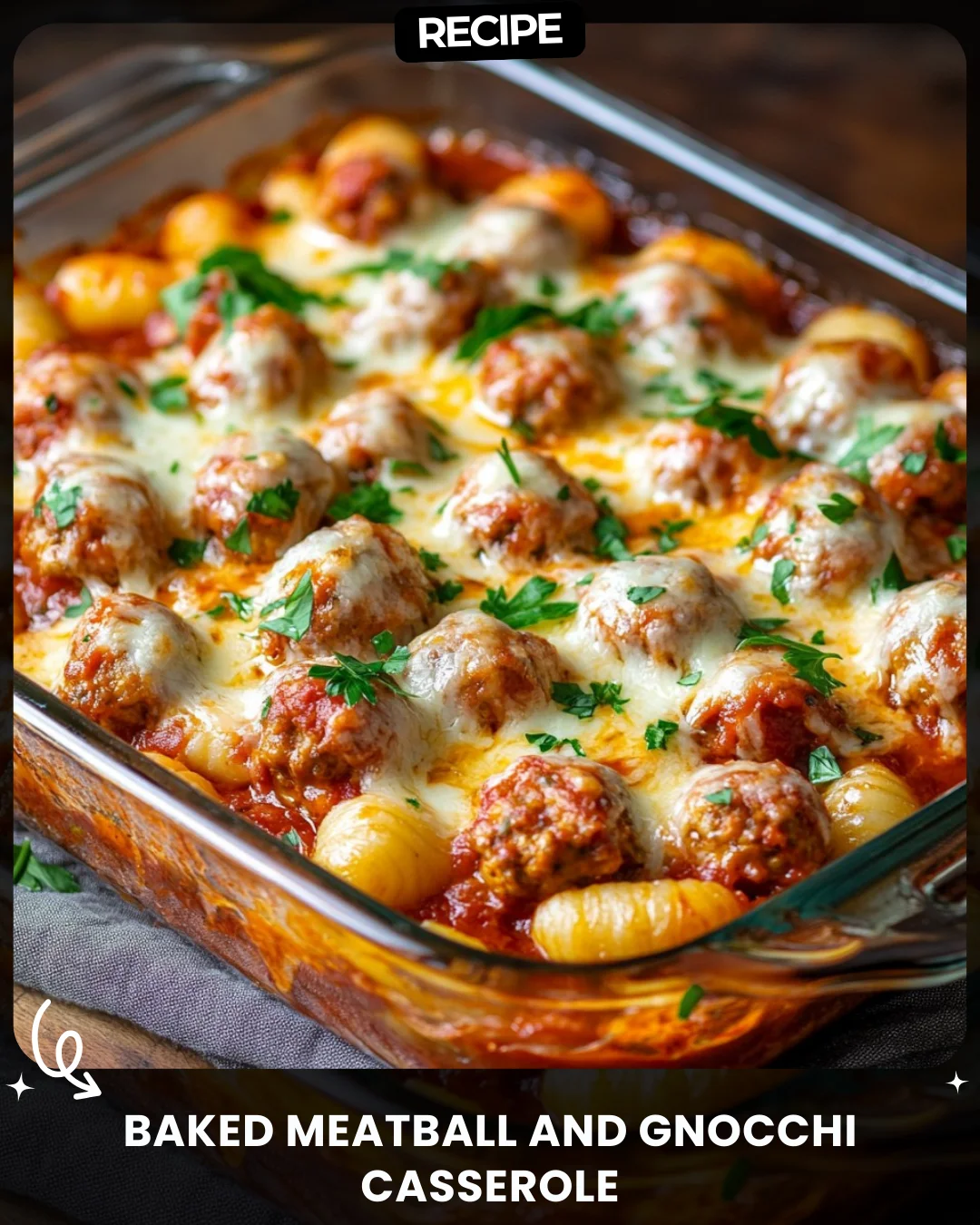 Baked Meatball and Gnocchi Casserole