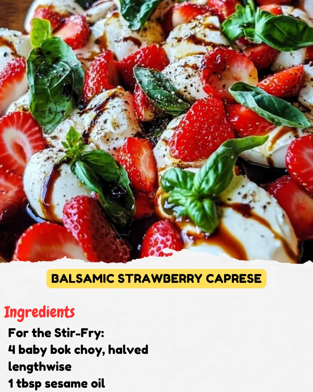 Balsamic Strawberry Caprese