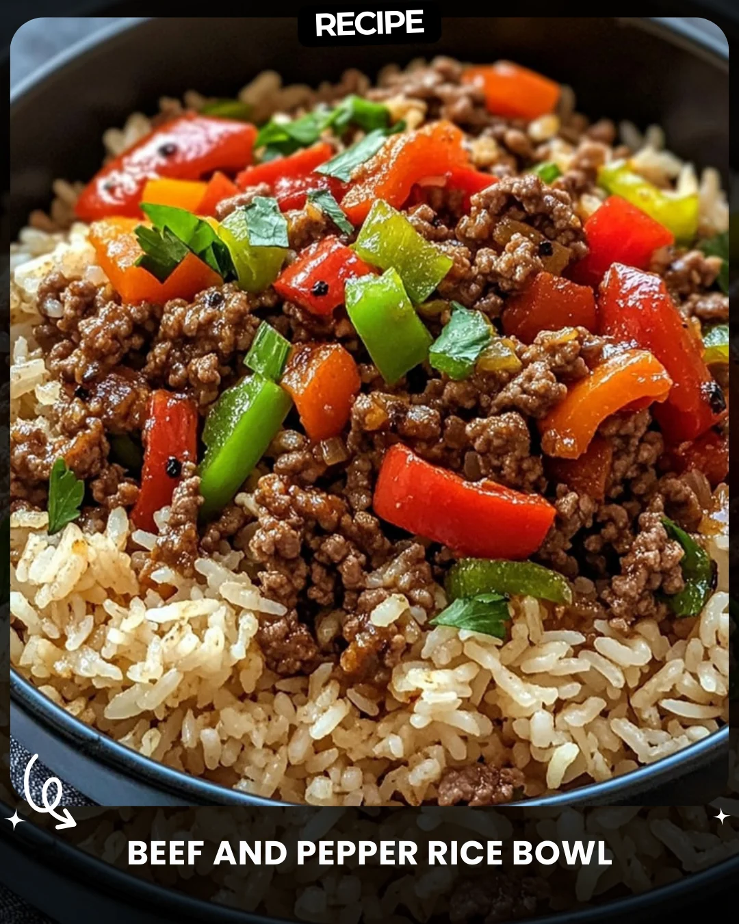 Beef and Pepper Rice Bowl