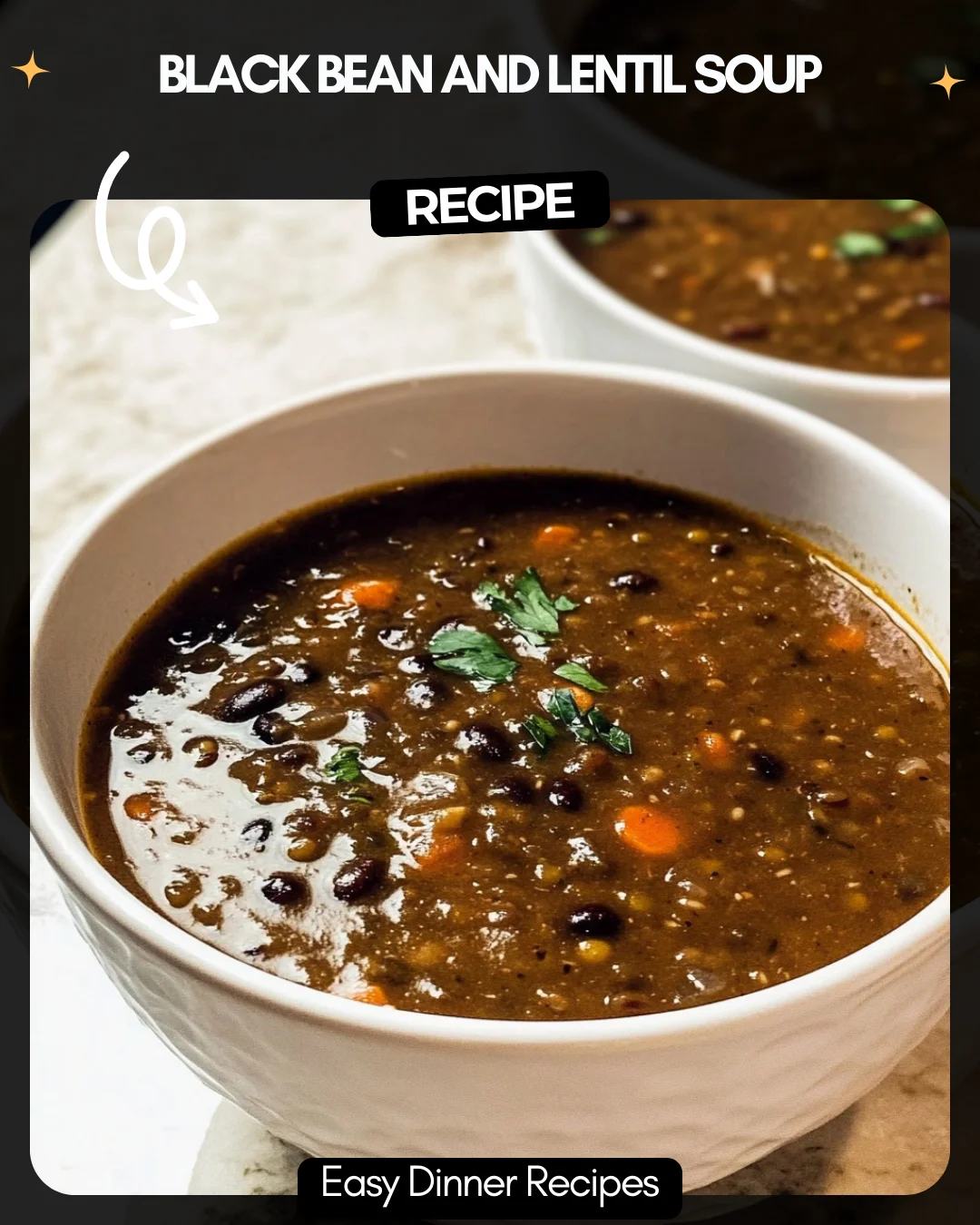 Black Bean and Lentil Soup