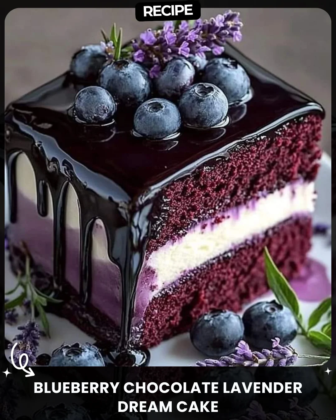 Blueberry Chocolate Lavender Dream Cake