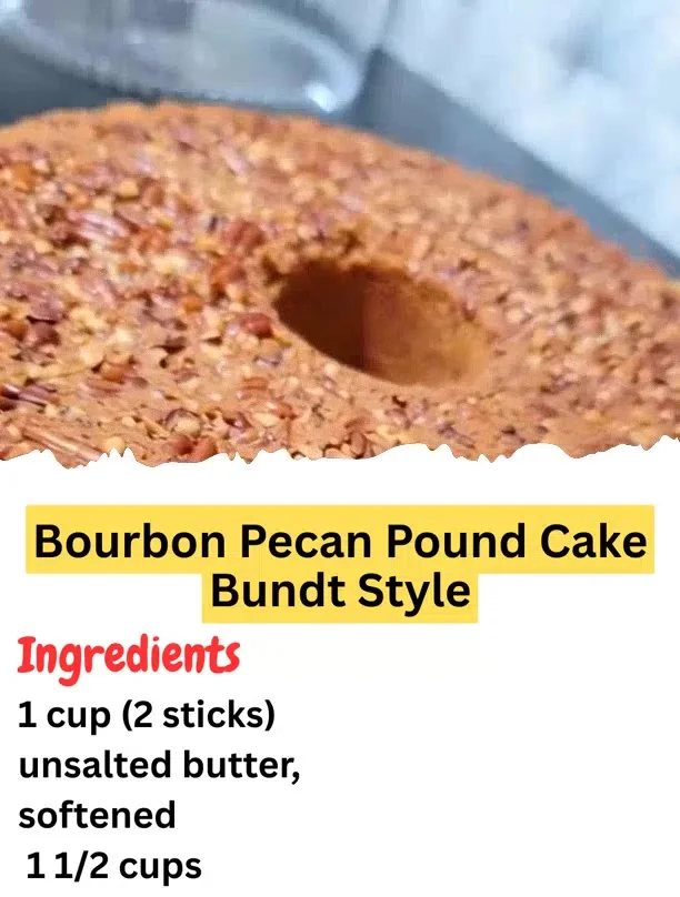 Bourbon Pecan Pound Cake Bundt Style