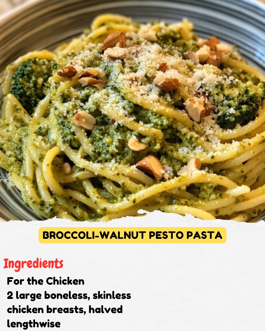 Broccoli-Walnut Pesto Pasta