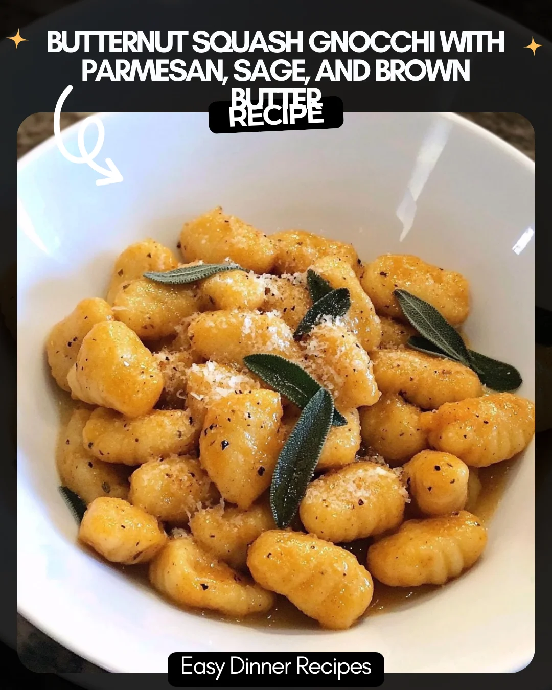 Butternut Squash Gnocchi with Parmesan, Sage, and Brown Butter