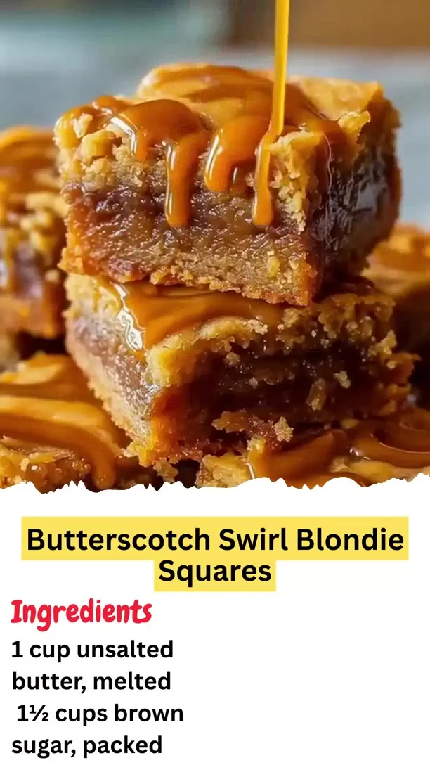 Butterscotch Swirl Blondie Squares