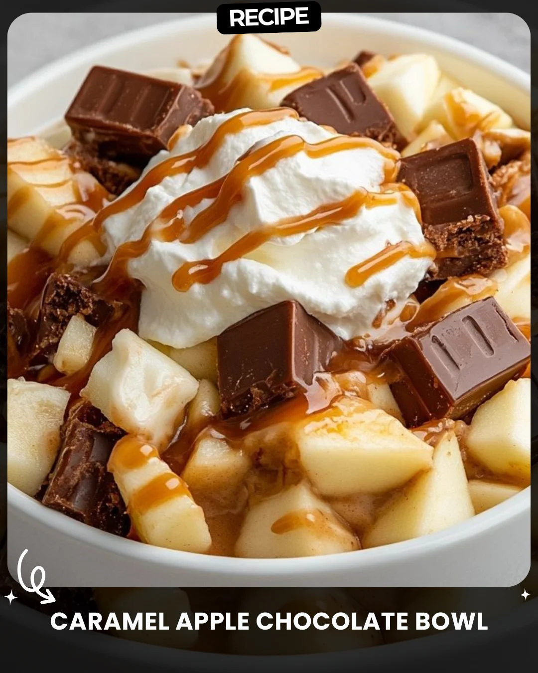 Caramel Apple Chocolate Bowl