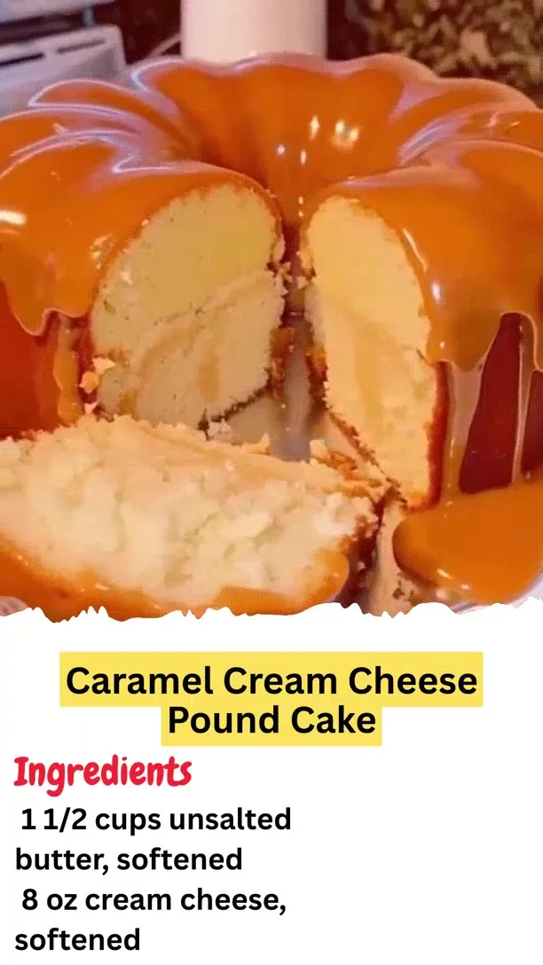 Caramel Cream Cheese Pound Cake