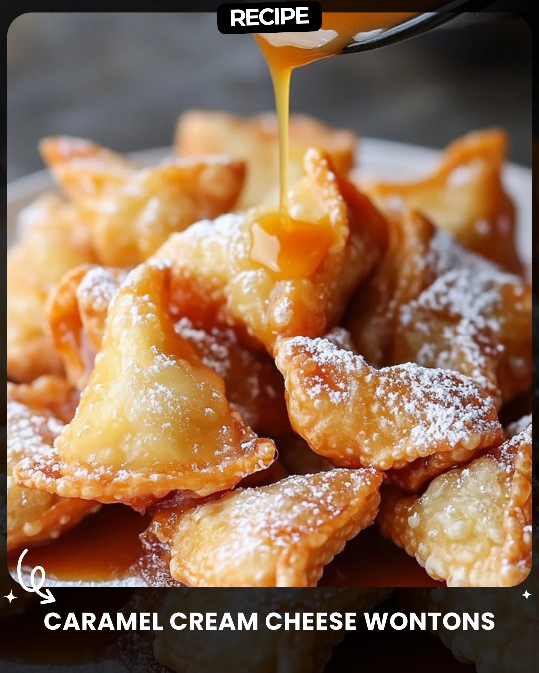 Caramel Cream Cheese Wontons