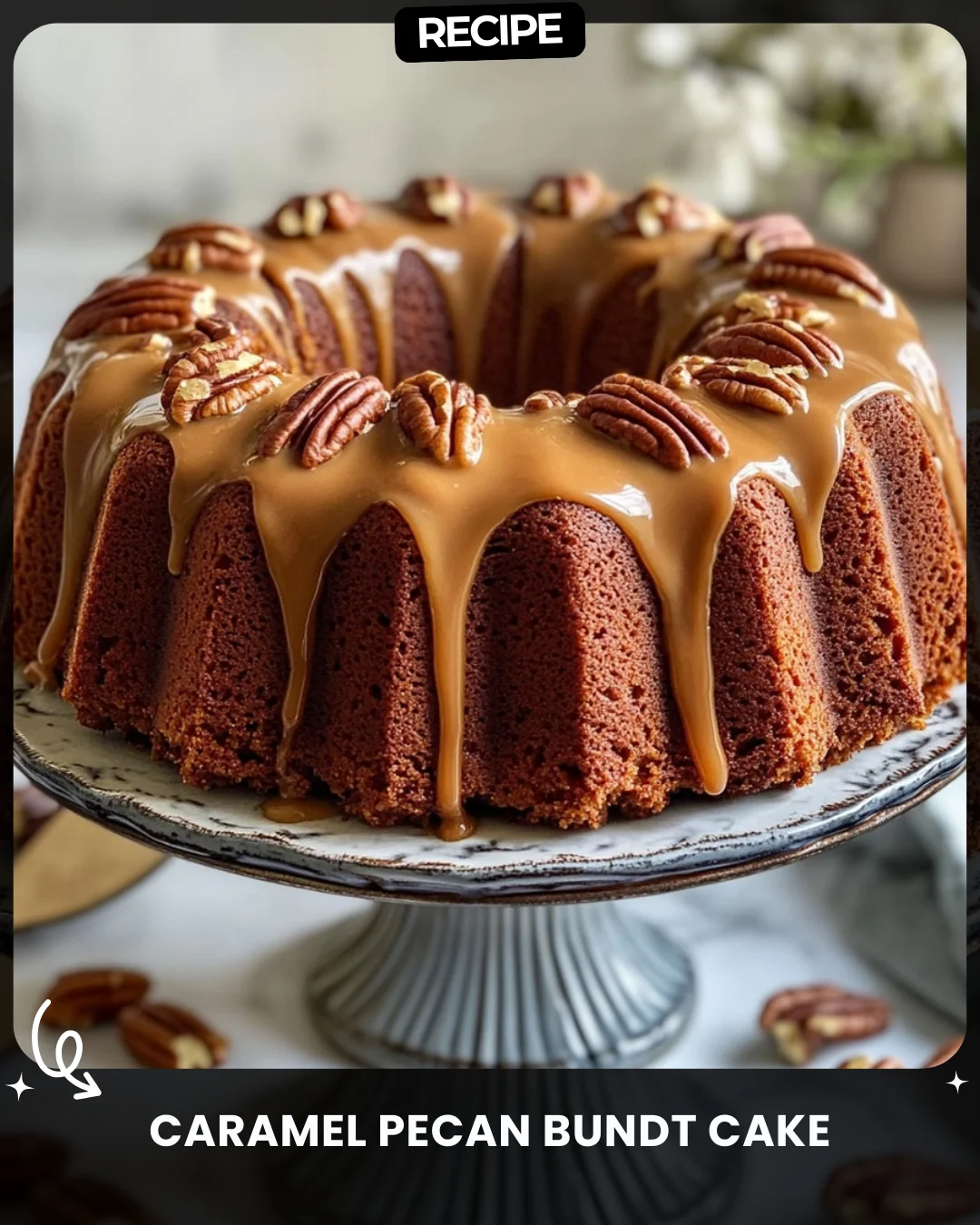 Caramel Pecan Bundt Cake