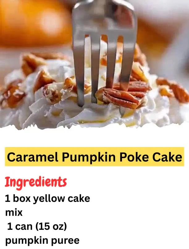 Caramel Pumpkin Poke Cake