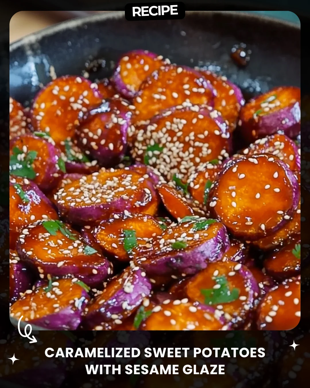 Caramelized Sweet Potatoes with Sesame Glaze