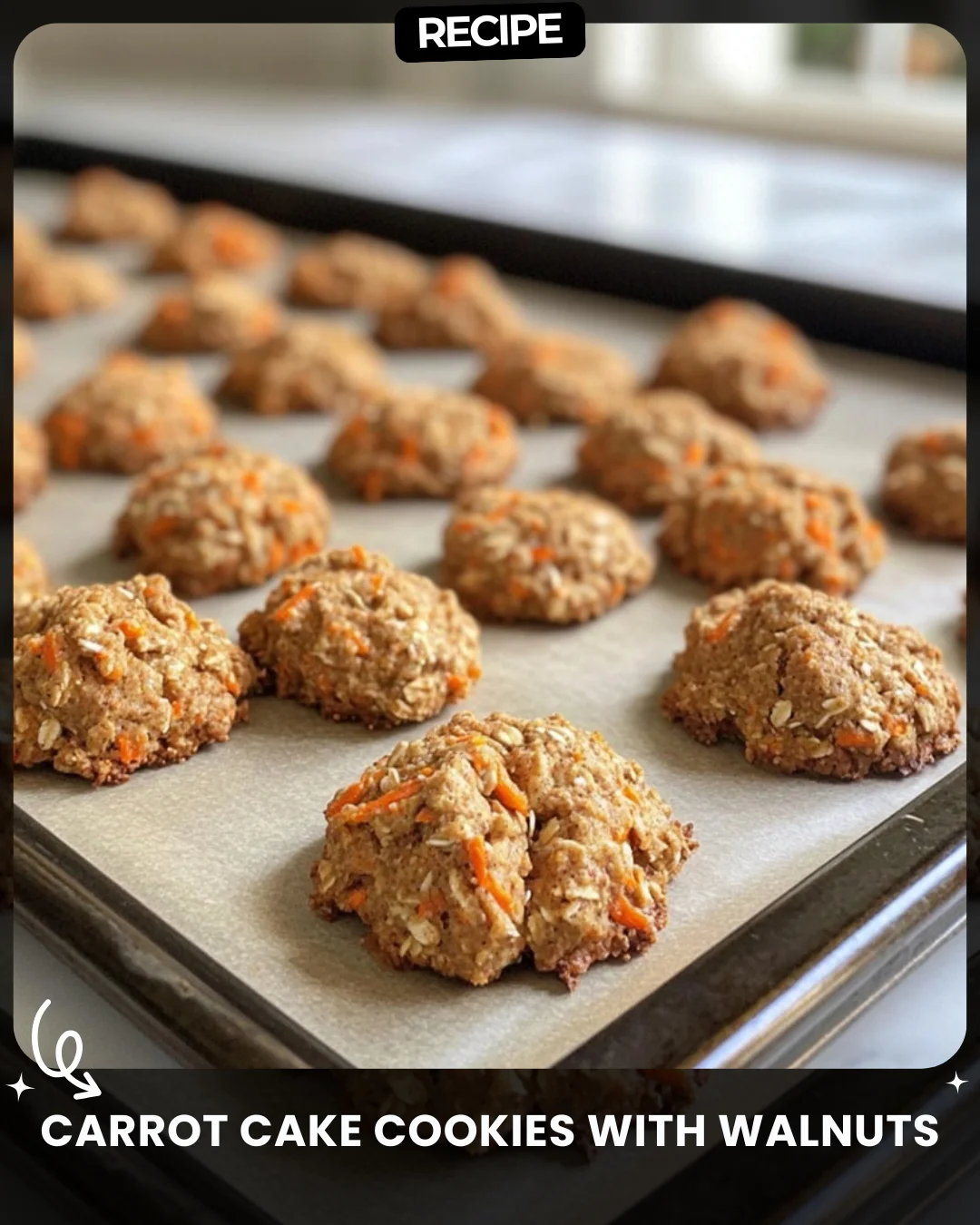 Carrot Cake Cookies with Walnuts