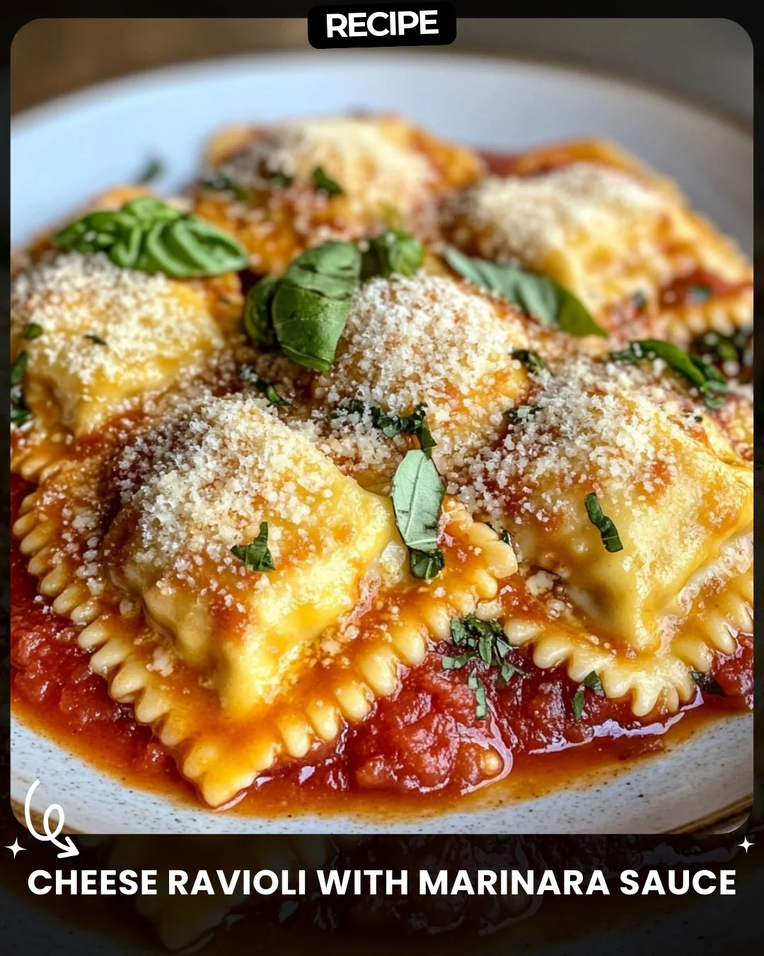 Cheese Ravioli with Marinara Sauce