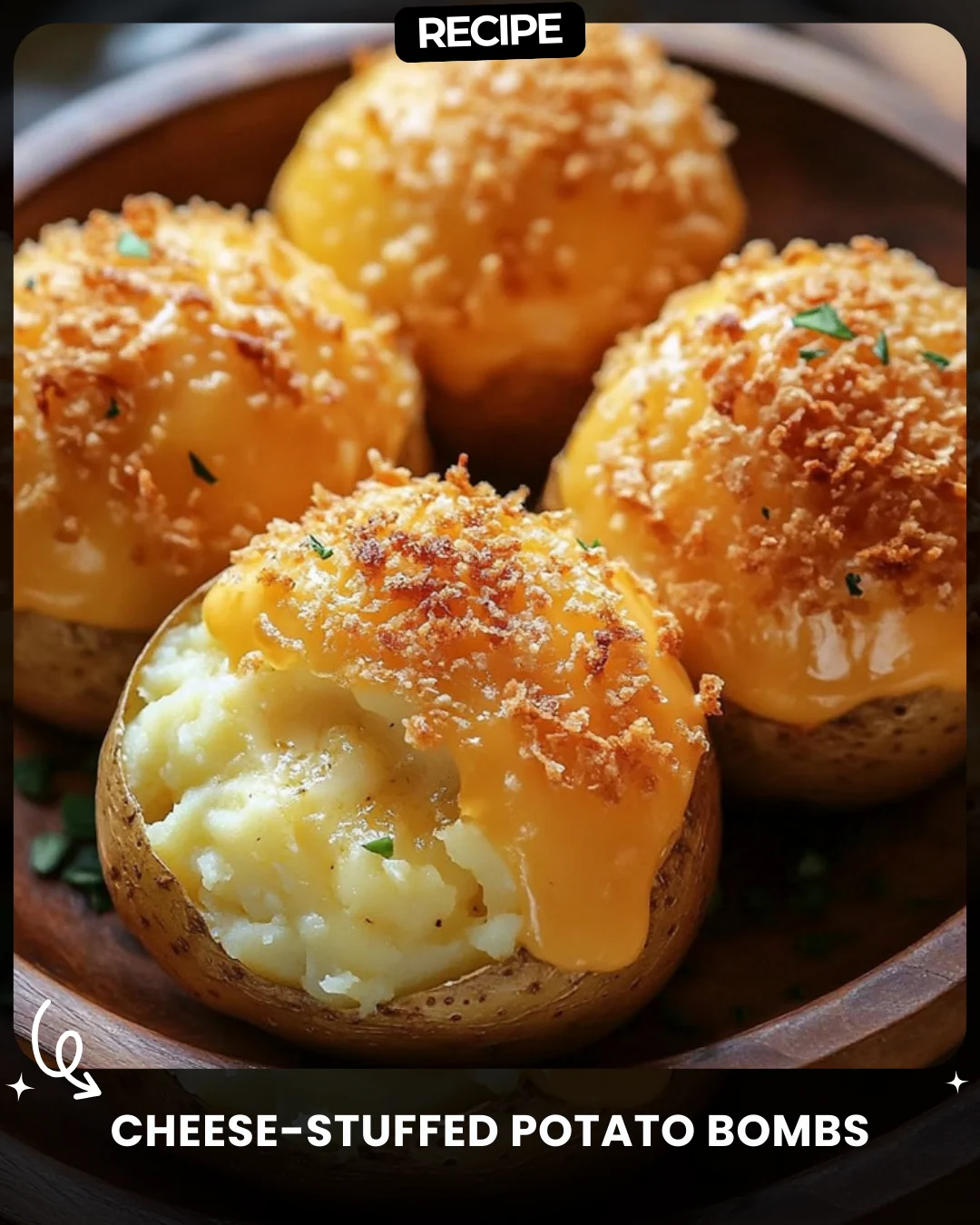 Cheese-Stuffed Potato Bombs
