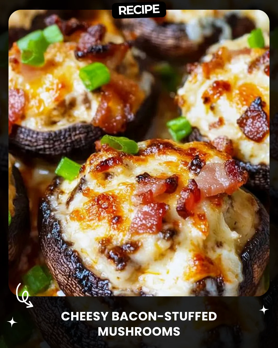 Cheesy Bacon-Stuffed Mushrooms