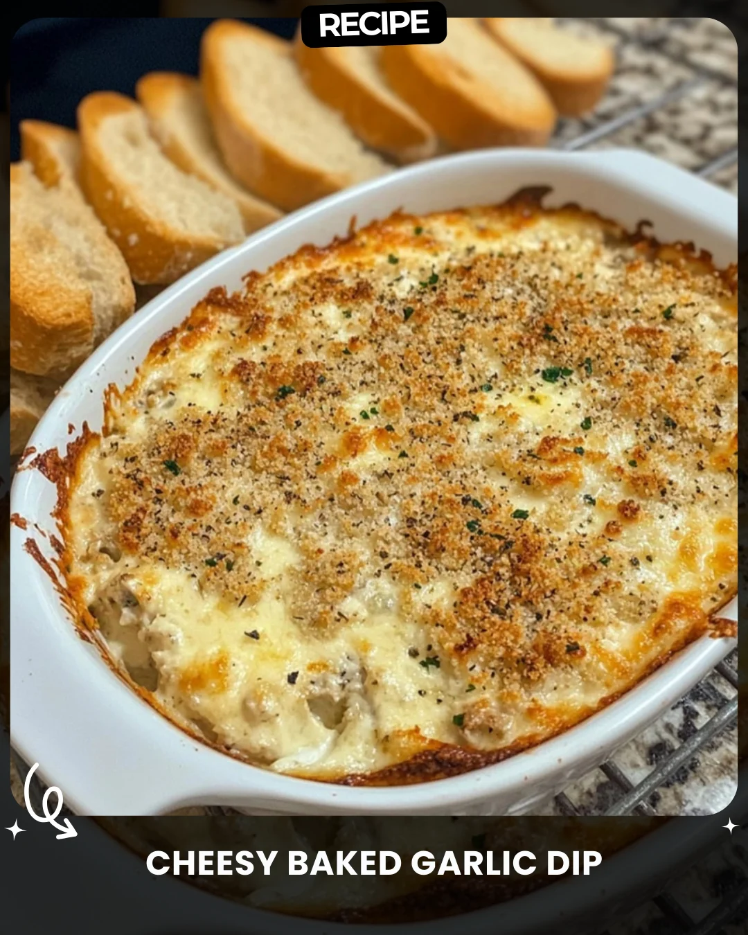 Cheesy Baked Garlic Dip