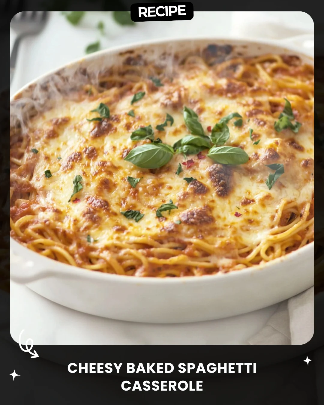 Cheesy Baked Spaghetti Casserole