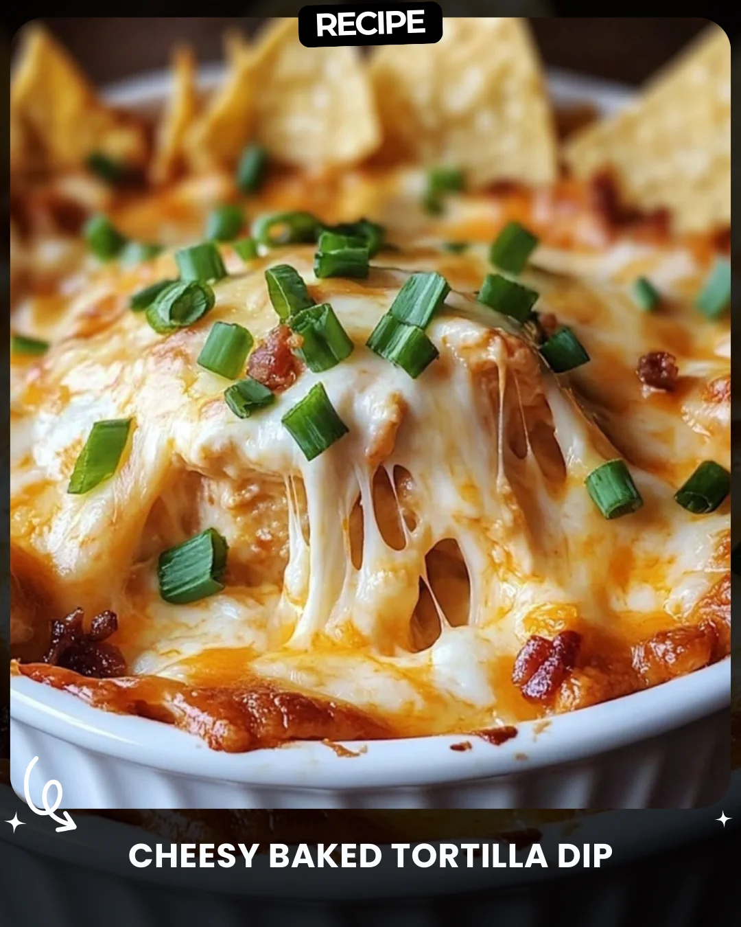 Cheesy Baked Tortilla Dip