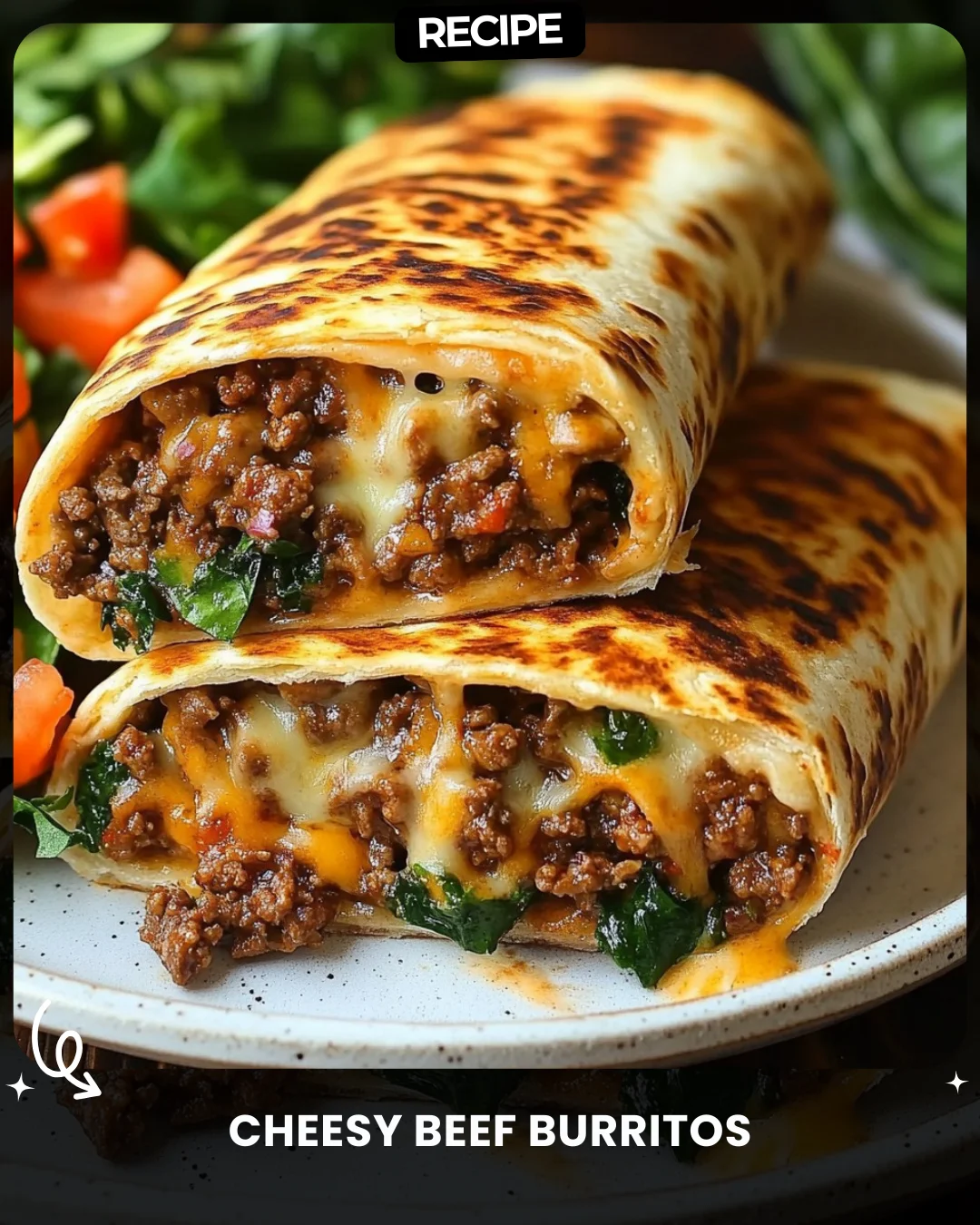 Cheesy Beef Burritos