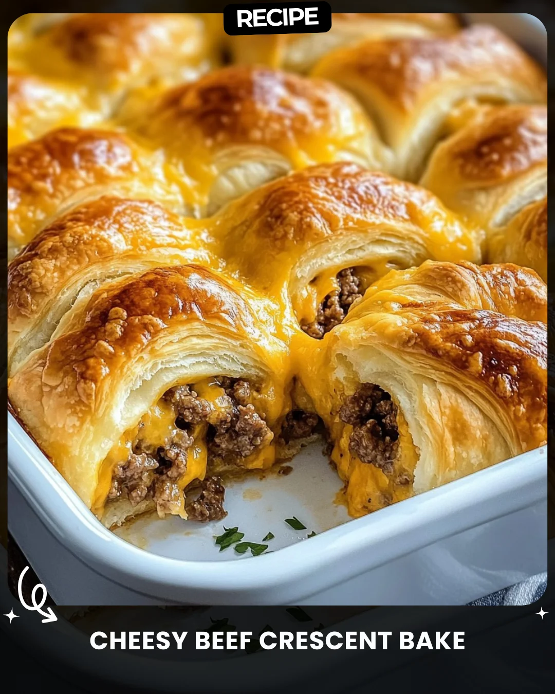 Cheesy Beef Crescent Bake