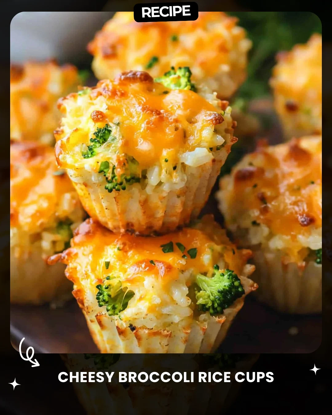 Cheesy Broccoli Rice Cups