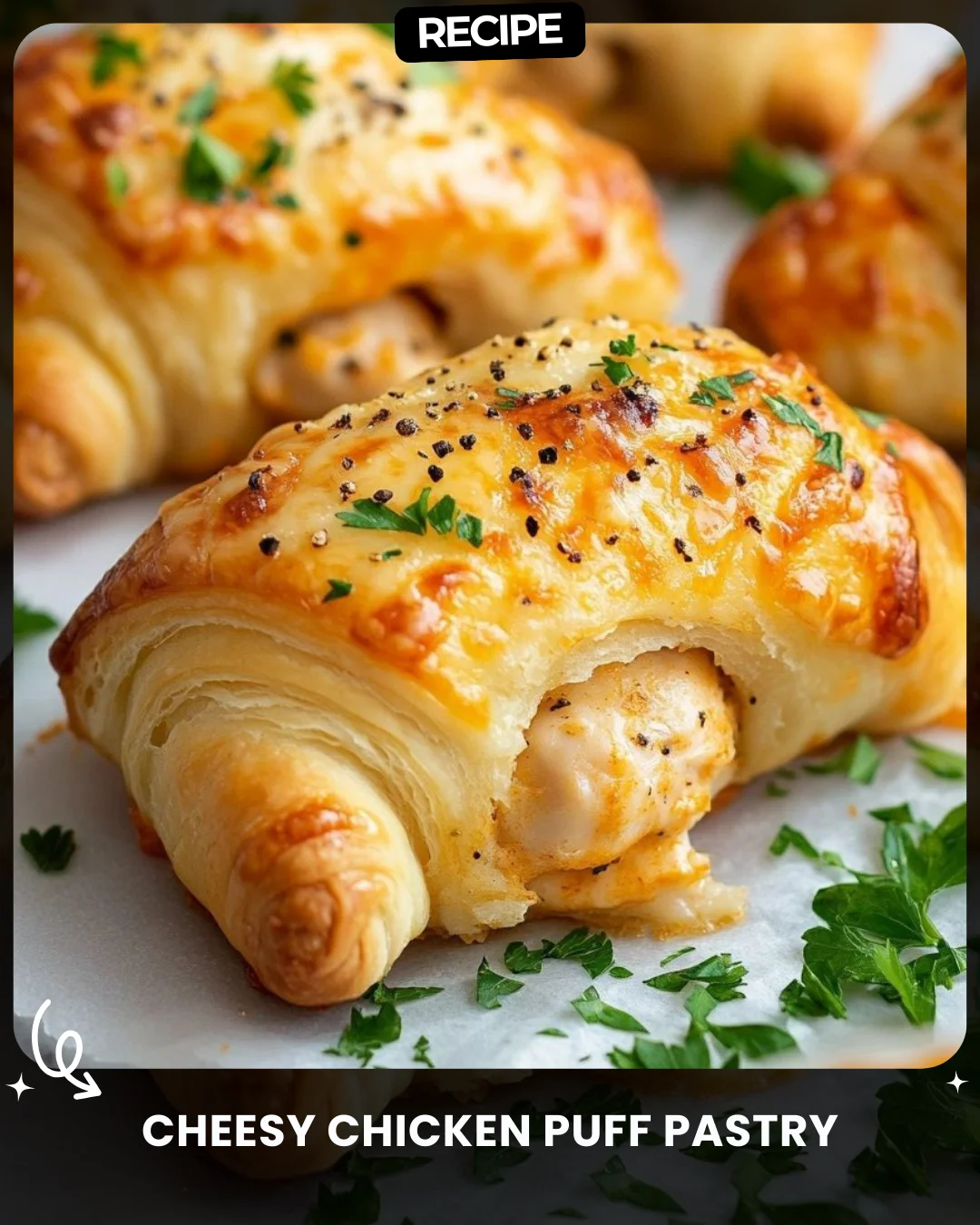 Cheesy Chicken Puff Pastry