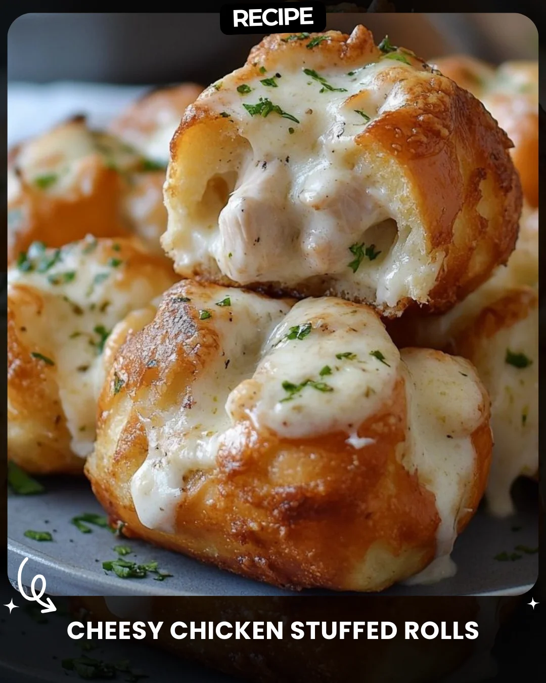 Cheesy Chicken Stuffed Rolls