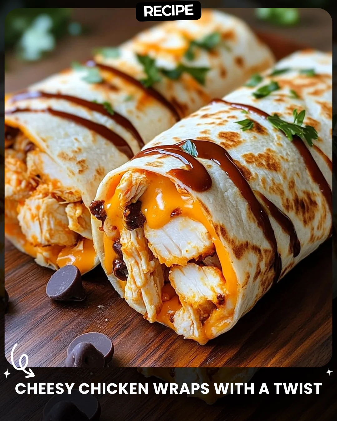 Cheesy Chicken Wraps with a Twist