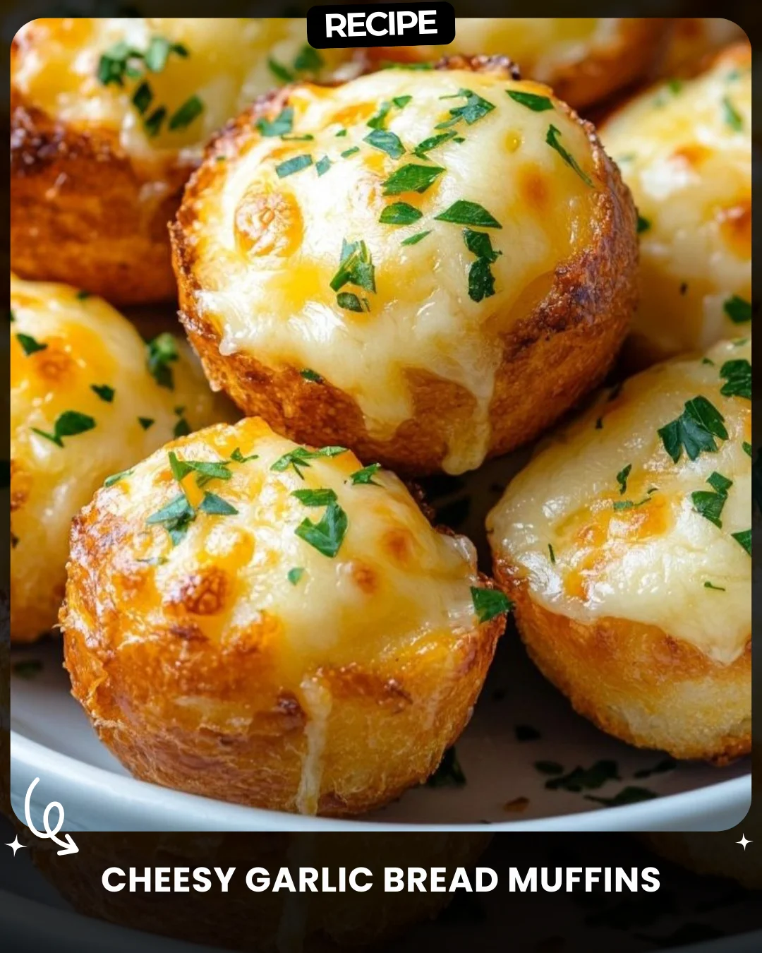 Cheesy Garlic Bread Muffins