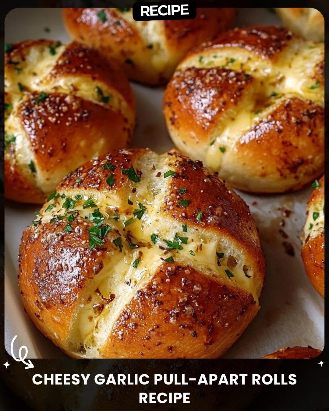 Cheesy Garlic Pull-Apart Rolls Recipe