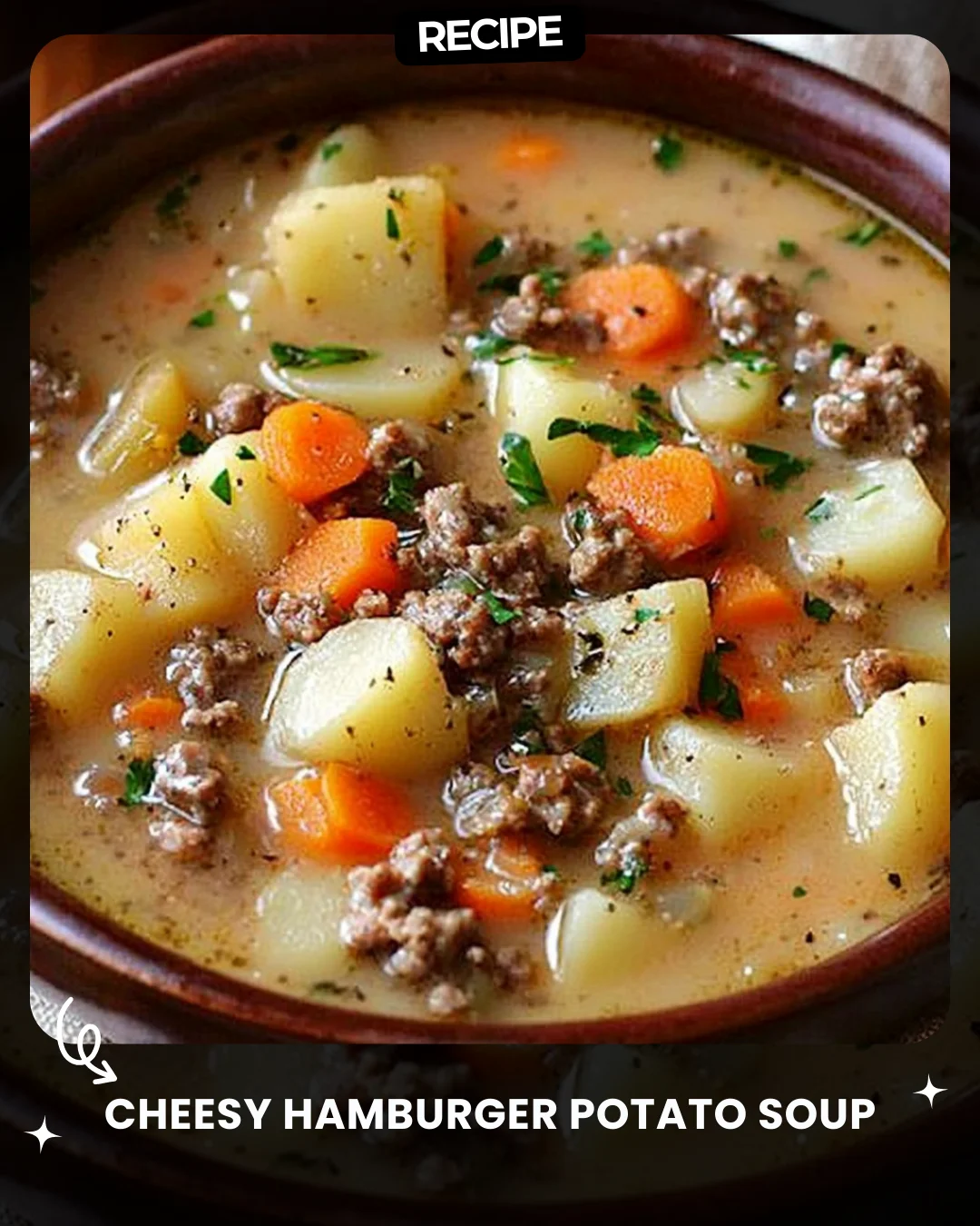Cheesy Hamburger Potato Soup