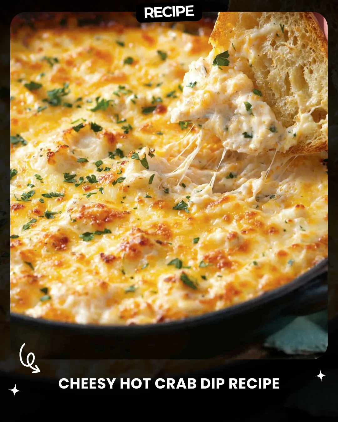 Cheesy Hot Crab Dip Recipe