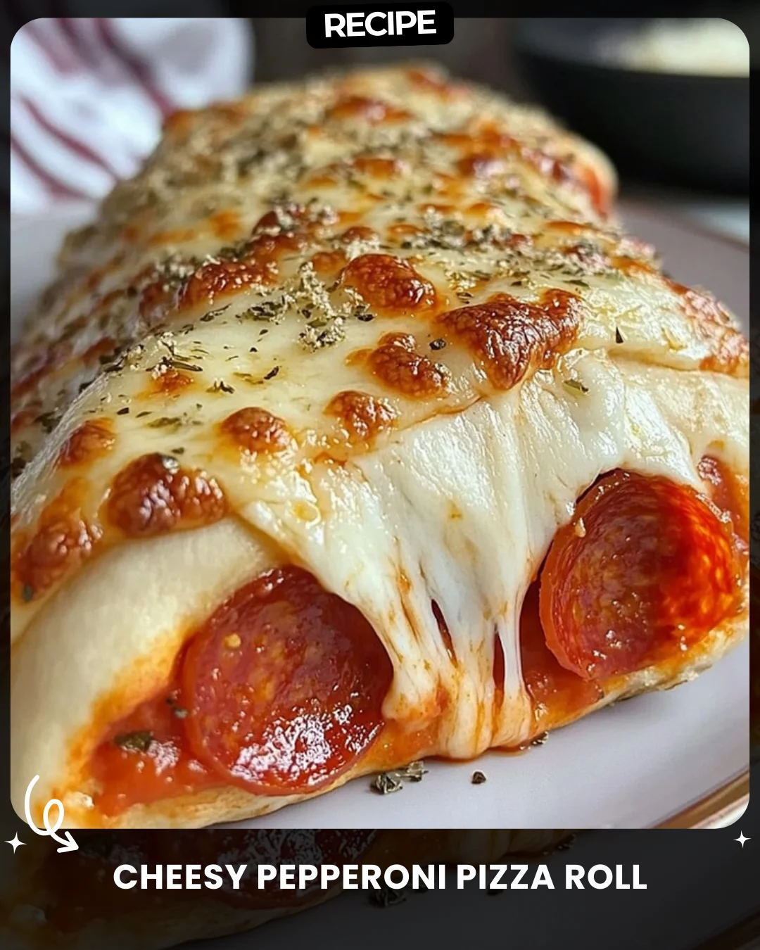 Cheesy Pepperoni Pizza Roll