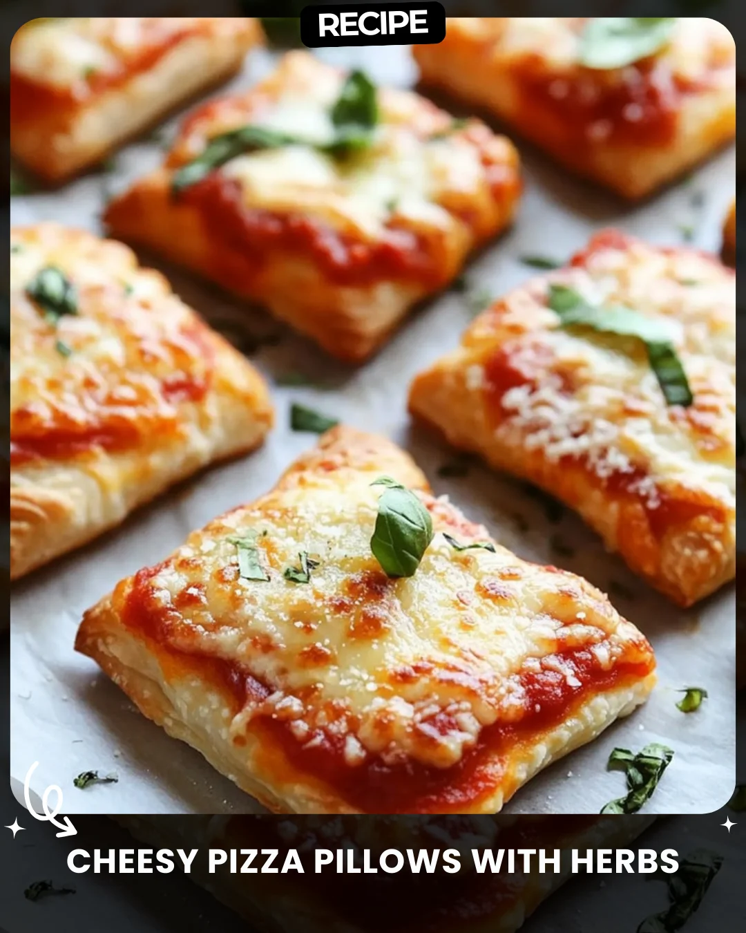 Cheesy Pizza Pillows with Herbs