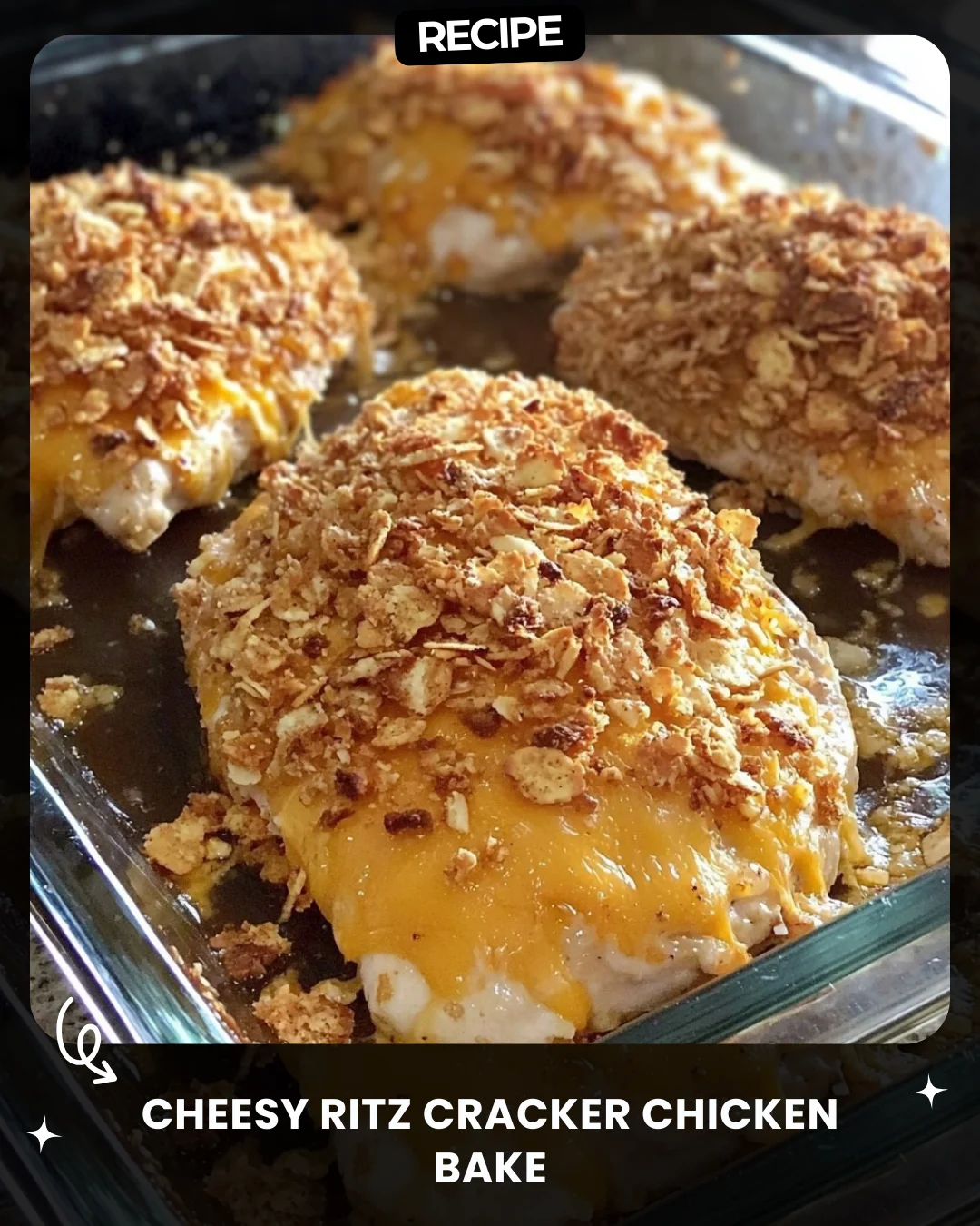 Cheesy Ritz Cracker Chicken Bake