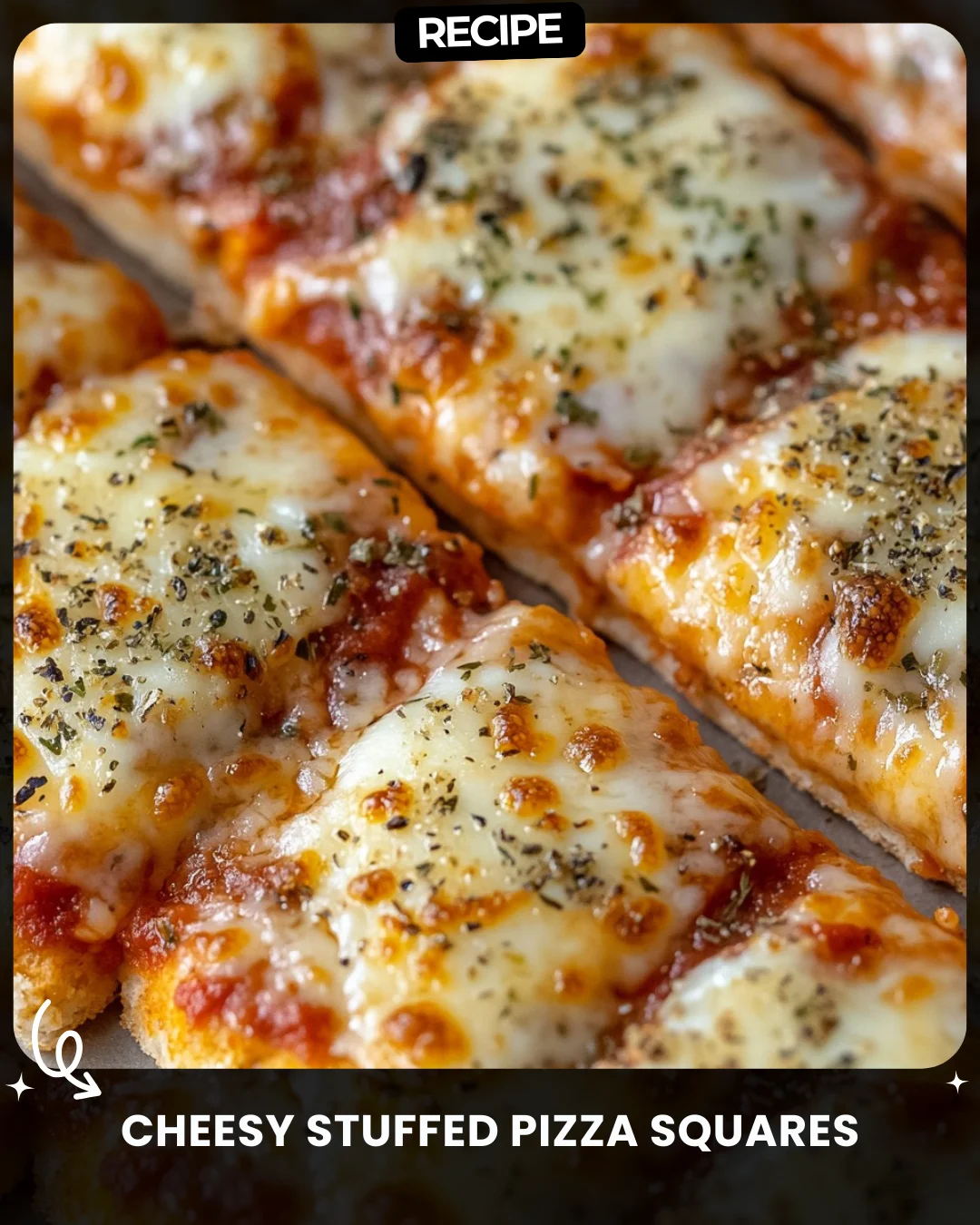 Cheesy Stuffed Pizza Squares
