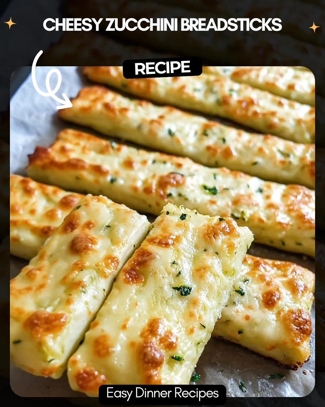 Cheesy Zucchini Breadsticks