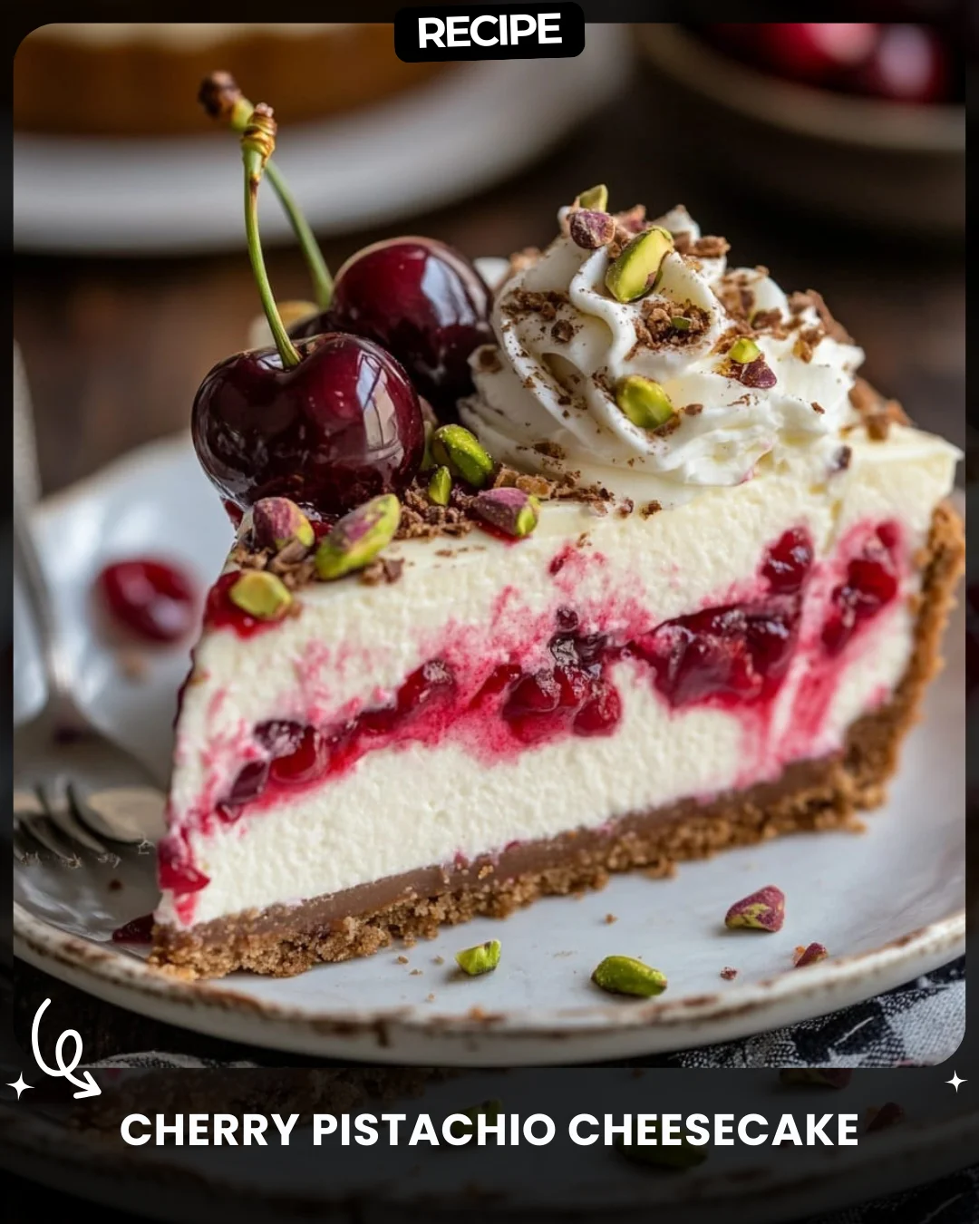 Cherry Pistachio Cheesecake