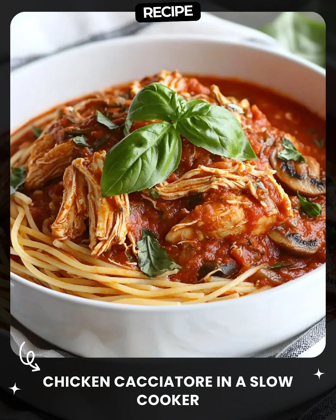 Chicken Cacciatore in a Slow Cooker