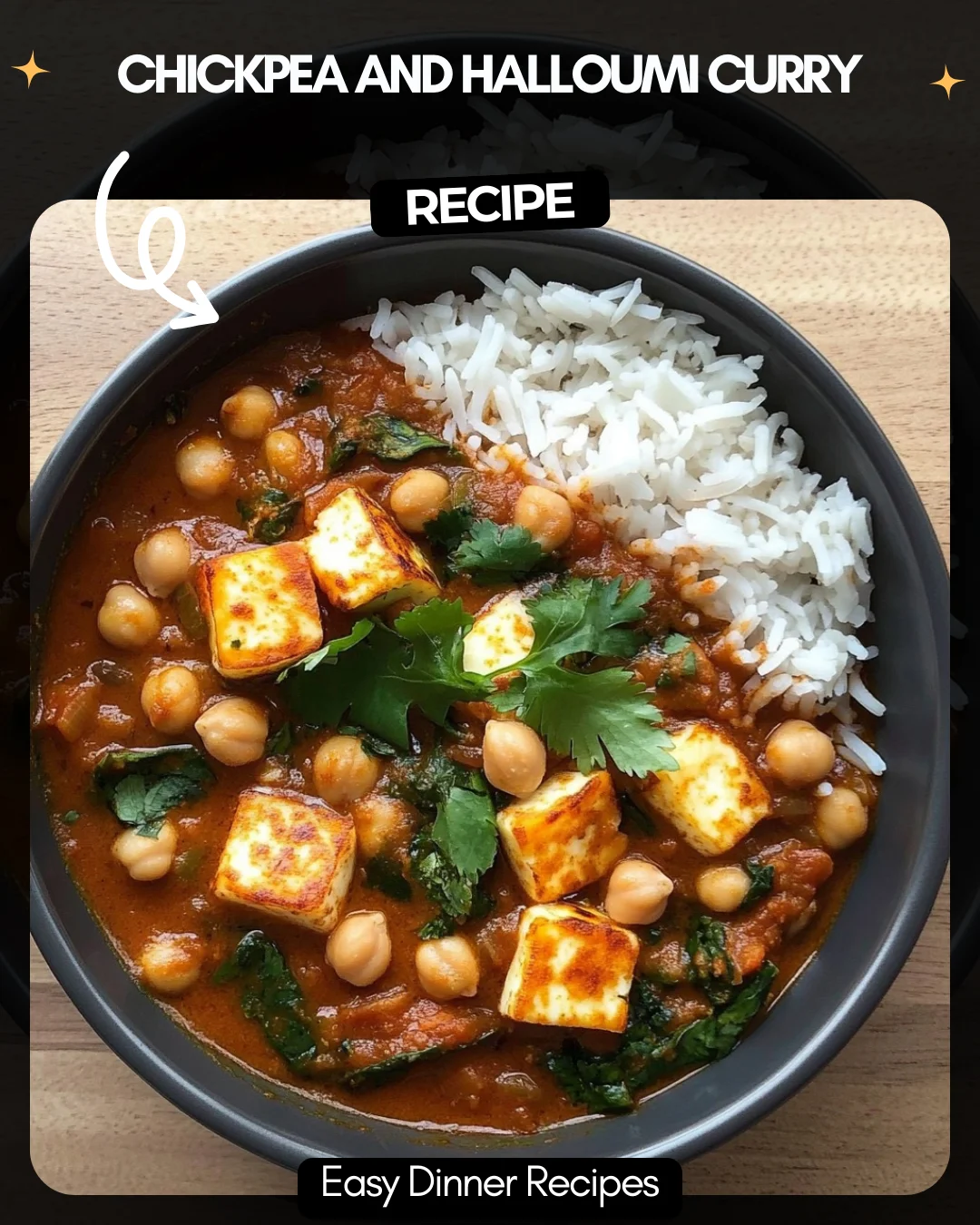 Chickpea and Halloumi Curry