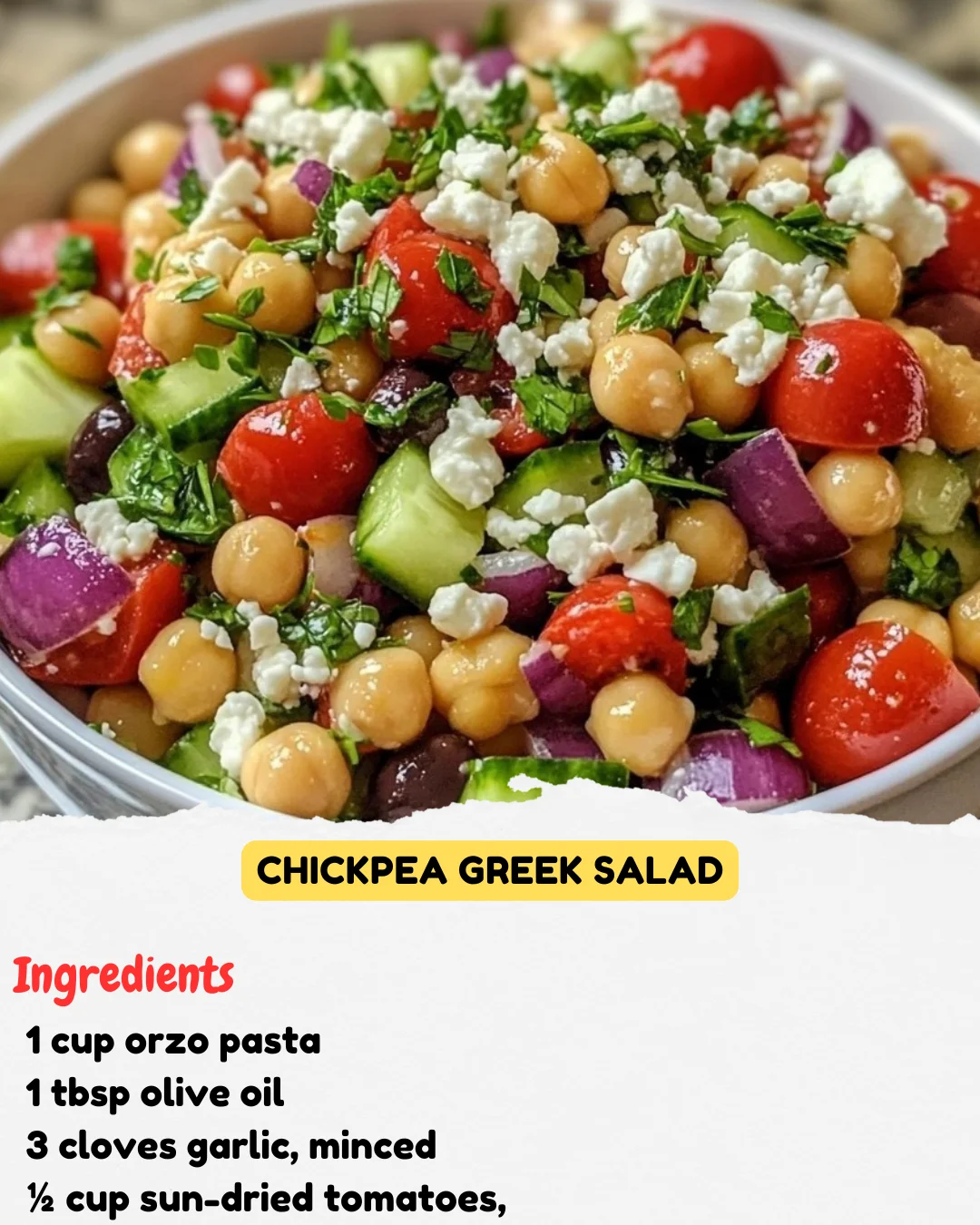 Chickpea Greek Salad