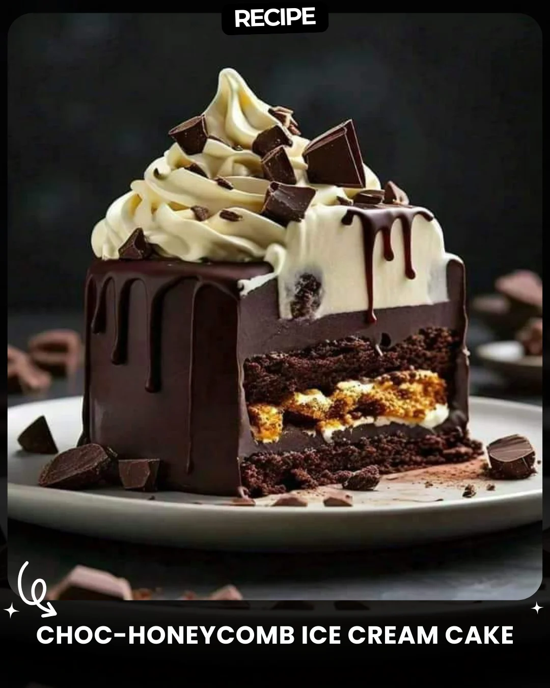Choc-Honeycomb Ice Cream Cake