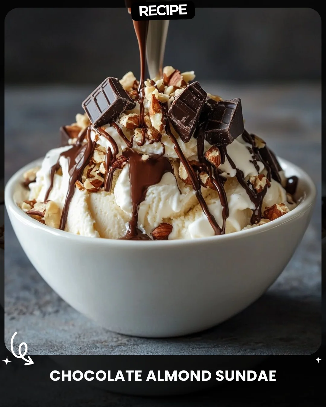 Chocolate Almond Sundae