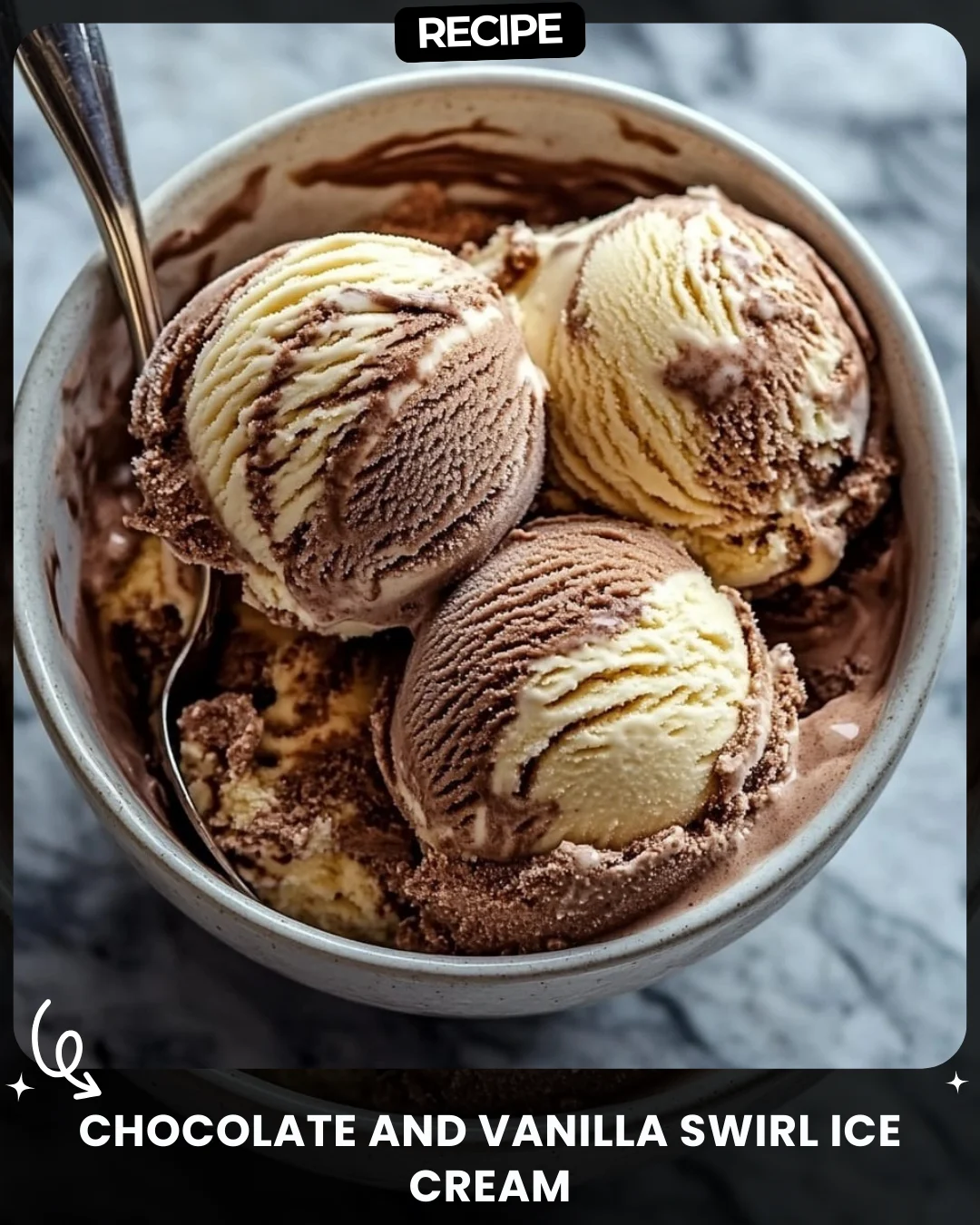 Chocolate and Vanilla Swirl Ice Cream