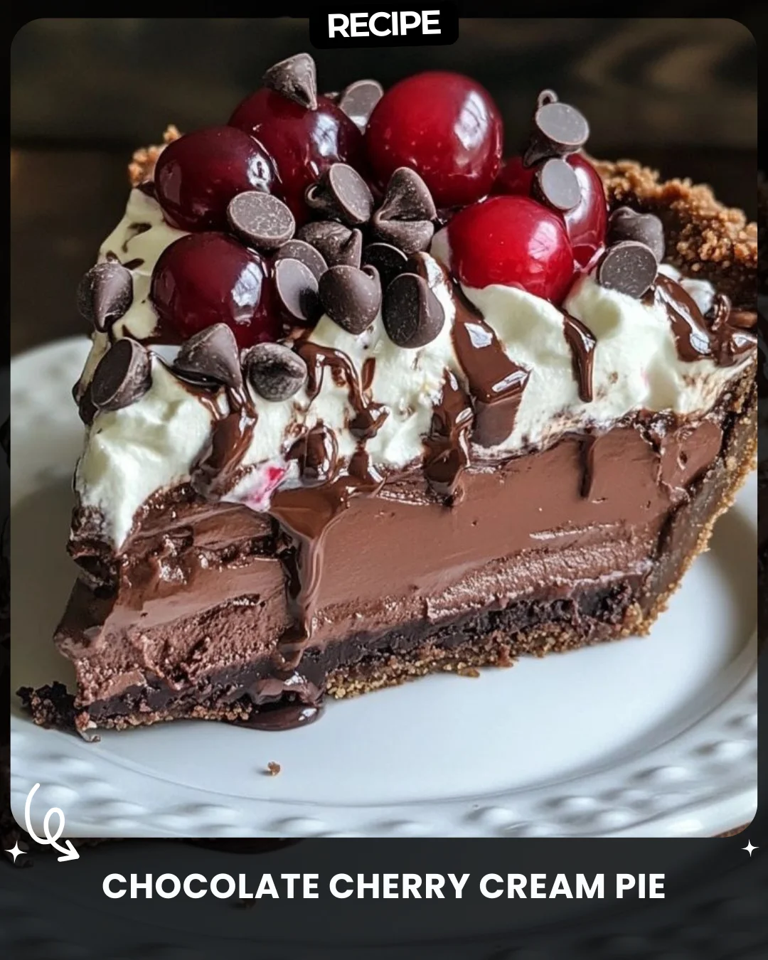 Chocolate Cherry Cream Pie